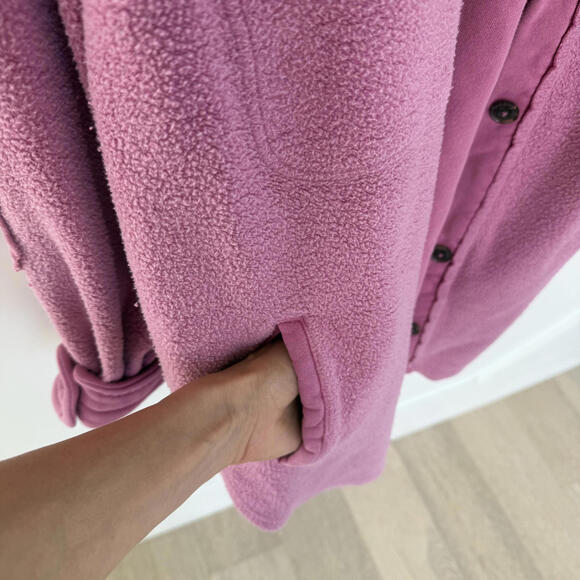 Free People Pink Fleece Ruby Jacket with Button Pockets - Picture 5 of 6